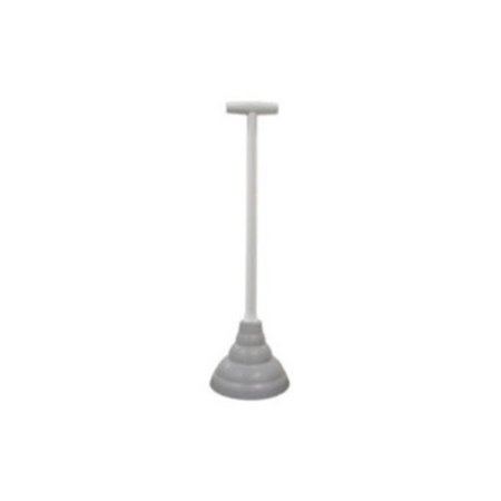 SEATSOLUTIONS Korky Black Toilet Plunger with White Plastic Handle SE2500325